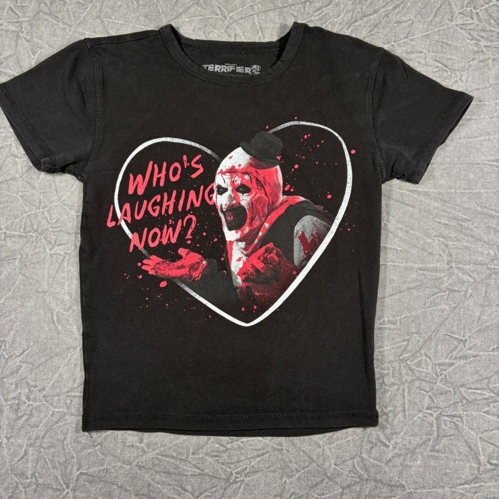 Terrifier 2 Shirt Womens Small Black Art the Clown Horror Goodie Two Sleeves